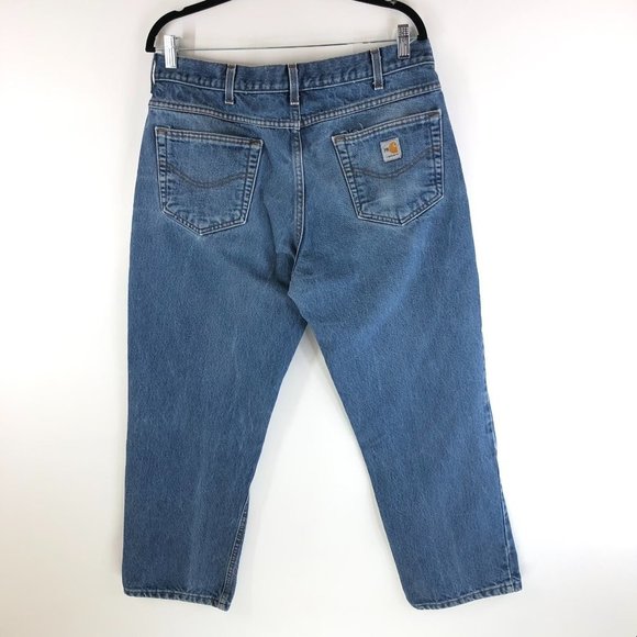 Carhartt Fire Resistant Cotton Blend Loose Fit Straight Leg Jeans Size 36x30 - Picture 2 of 6